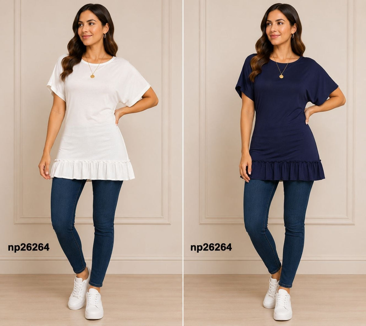 Blusa con holán en el bajo-NP26264