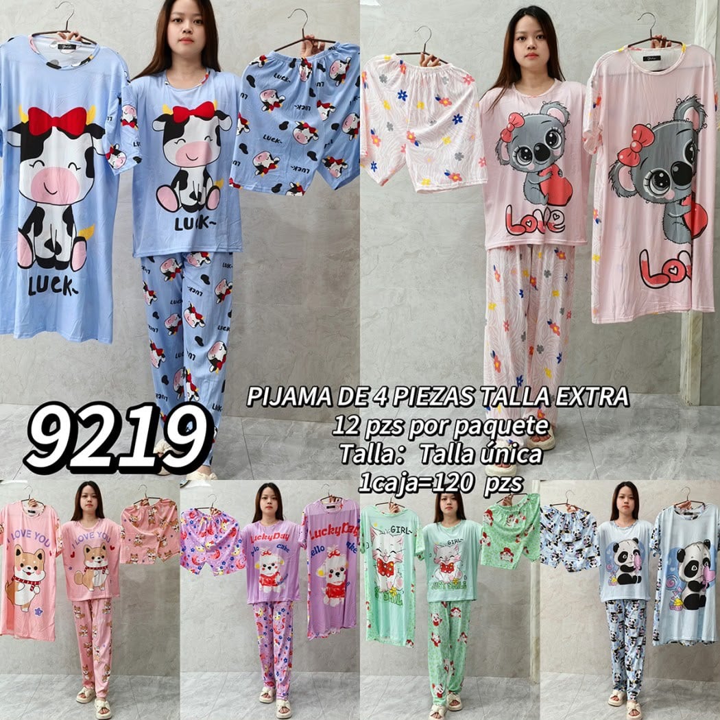 Pijama de 4 piezas-9219