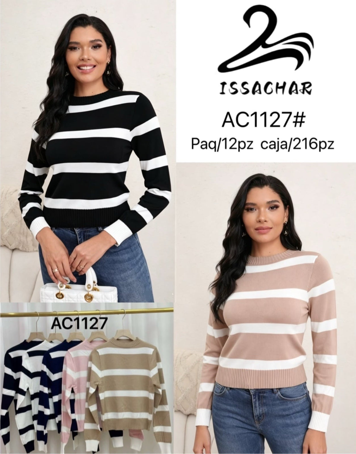 Suéter a rayas-AC1127