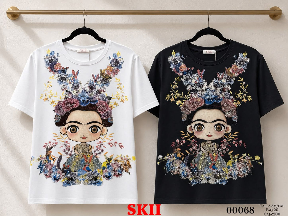 Playera estampa Frida-00068