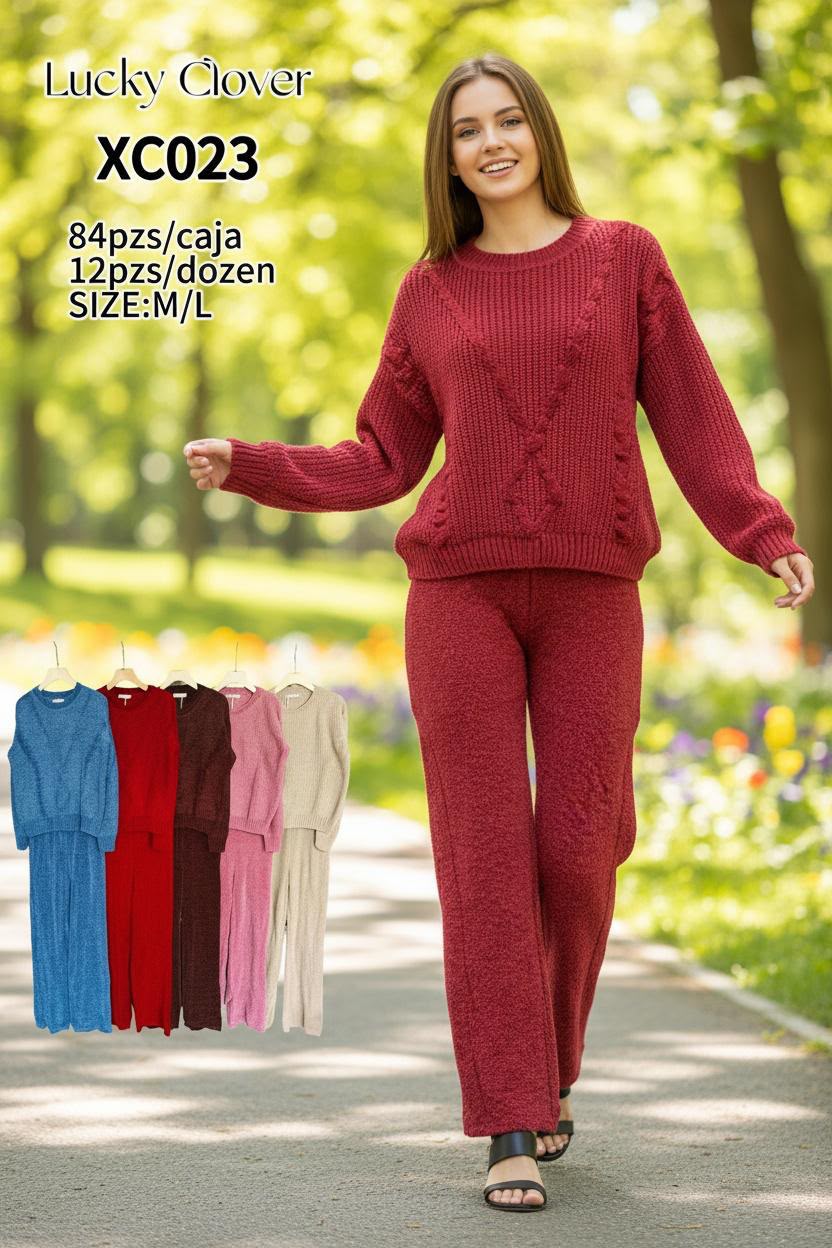 Conjunto de suéter y pantalón-XC023
