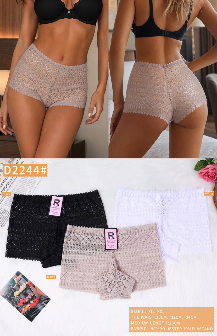 Braguitas de encaje estilo cachetero-D2244