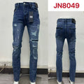 Jeans corte skinny con roturas-JN8049