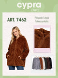 Sudadera de peluche con capucha y cierre-7462
