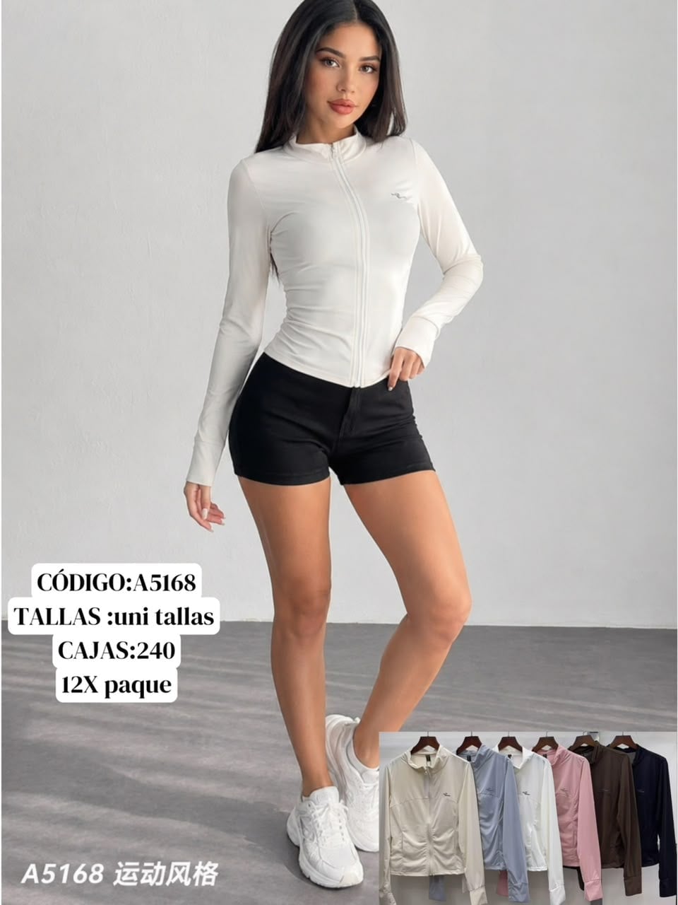 Chaqueta deportiva con cierre-A5168