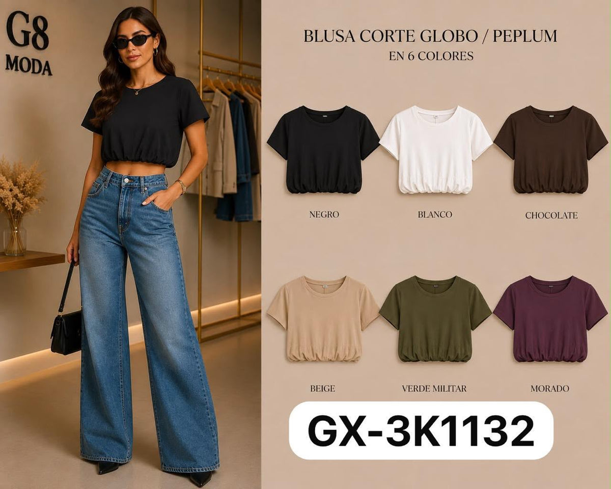 Blusa corte globo-BLU-GX-3K1132