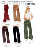 Pantalón de pana con textura de terciopelo-P95666