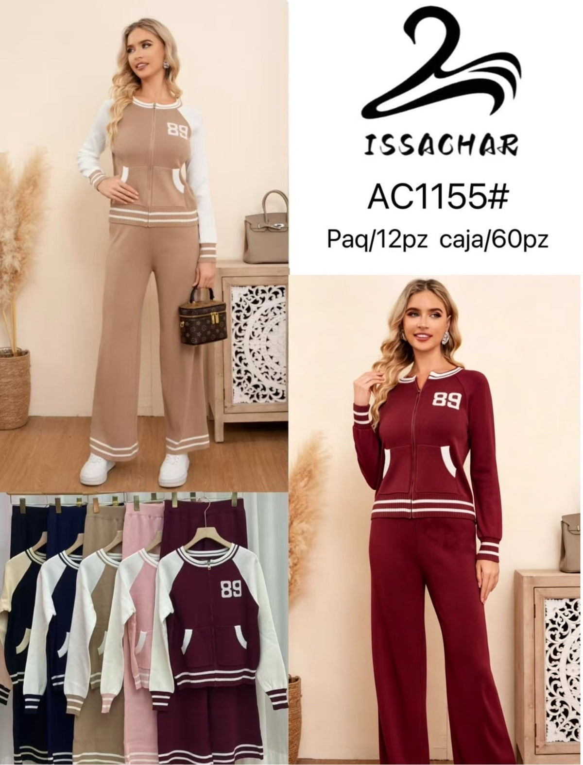 Conjunto deportivo con cierre-AC1155#