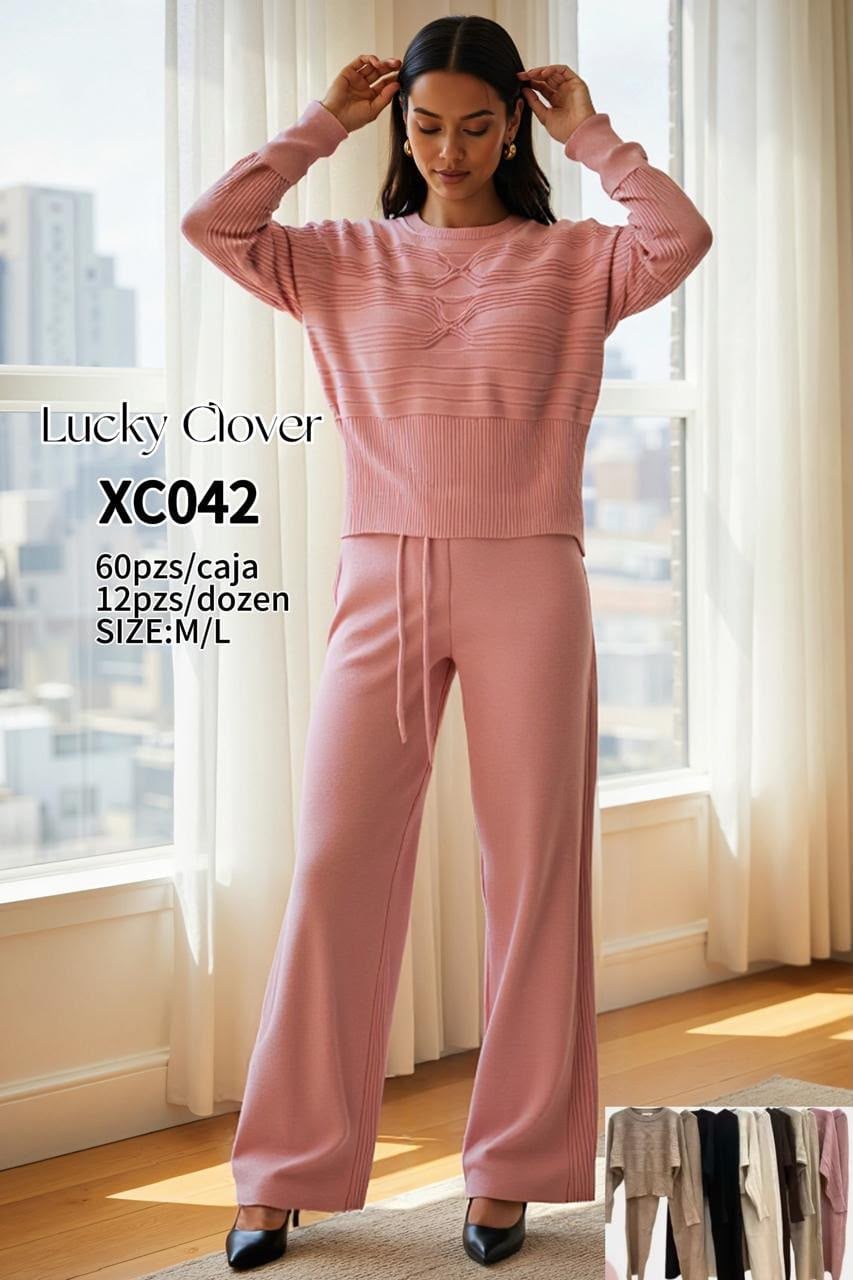Conjunto de suéter y pantalón-XC042
