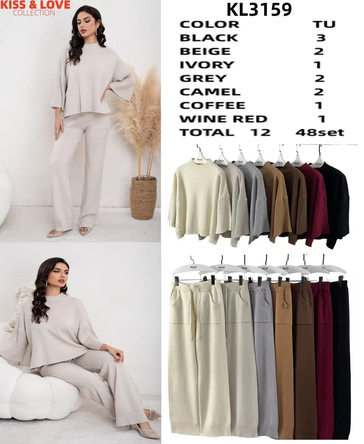 Conjunto de suéter y pantalón-KL3159