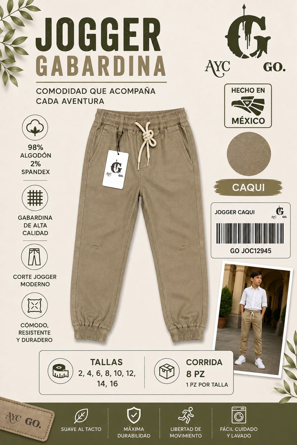 Jogger Gabardina-GO JOC12945