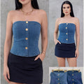 Strapless Mezclilla-MTM635