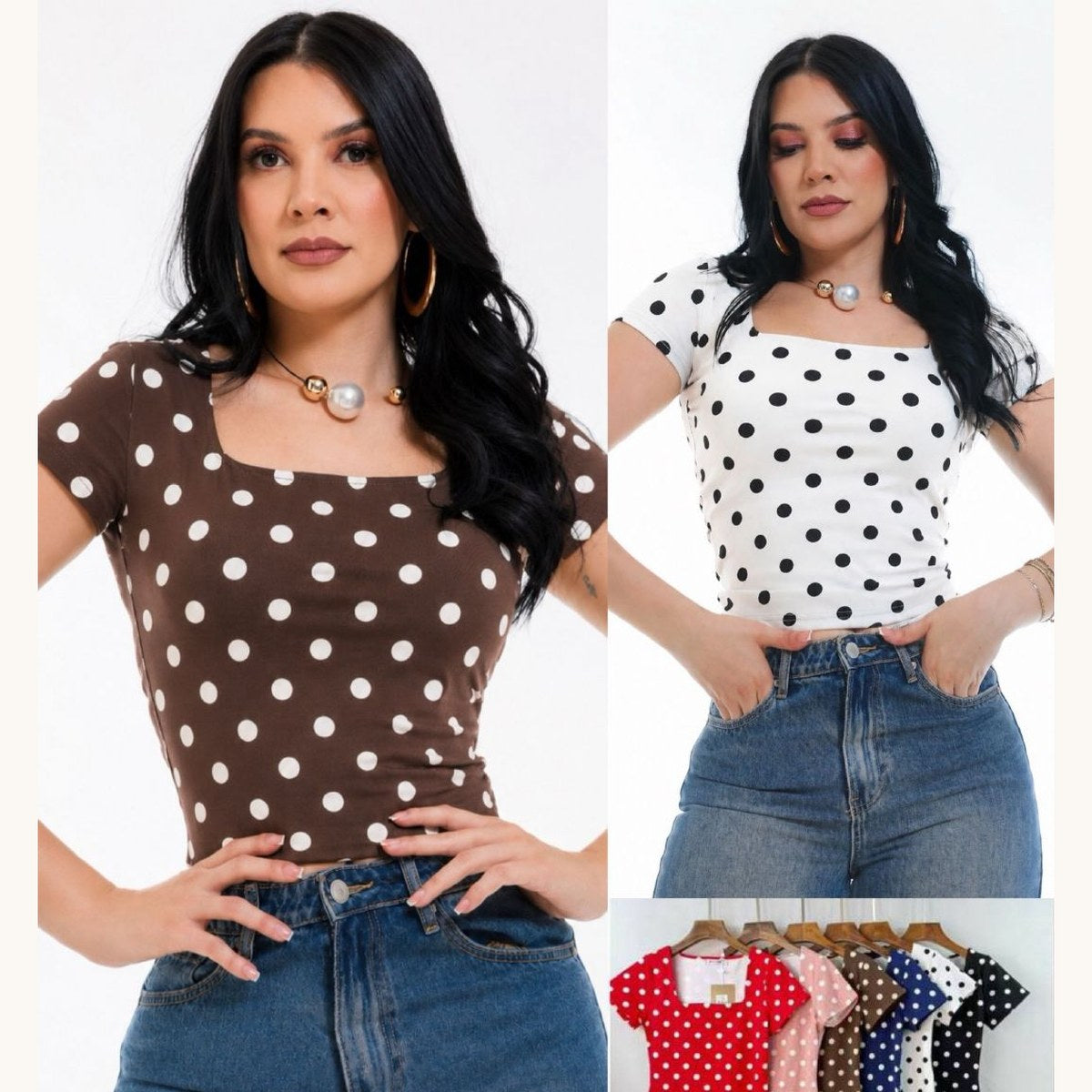 Playera C Cuadrado Polka-MTT677