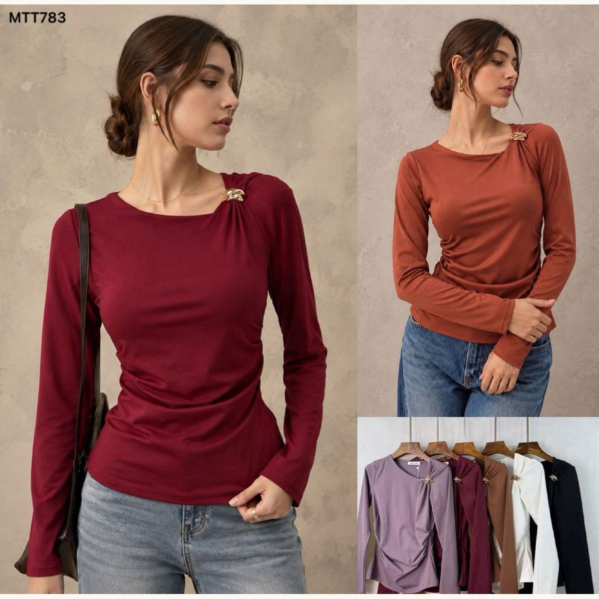 Playera Manga Larga con Herraje-MTT783