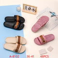 Sandalias de pala con hebilla decorada-A-8102