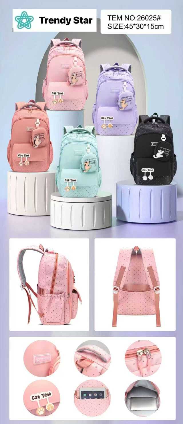 Mochila escolar Cat Time-26025