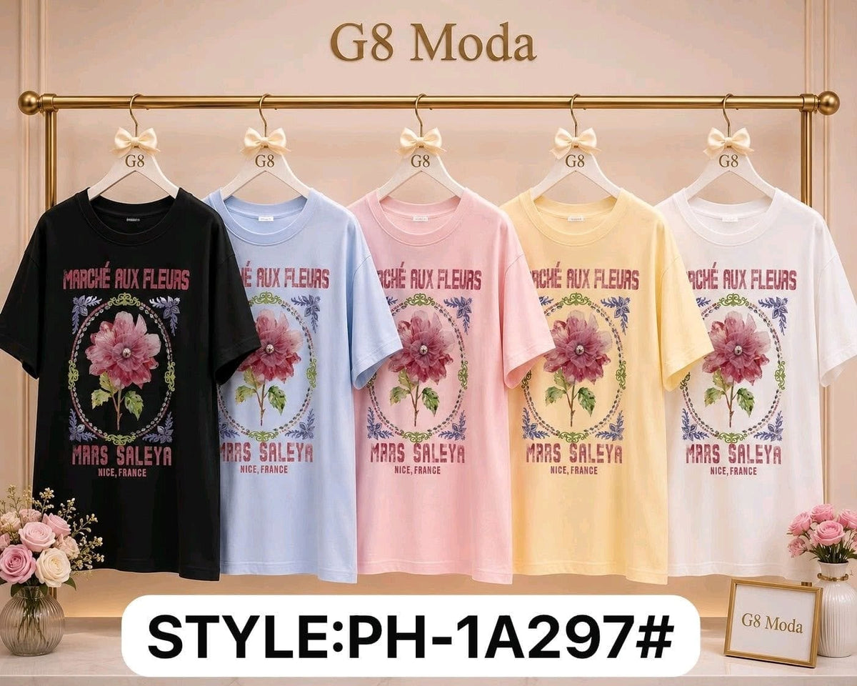 Playera Marché Aux Fleurs-PLA-PH-1A297#