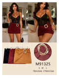 Falda con hebilla decorativa-M91325