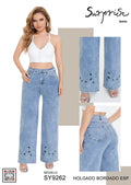 Jeans Holgado Bordado Especial Surprise-SY9262