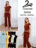 Conjunto de top y pantalón-S005#
