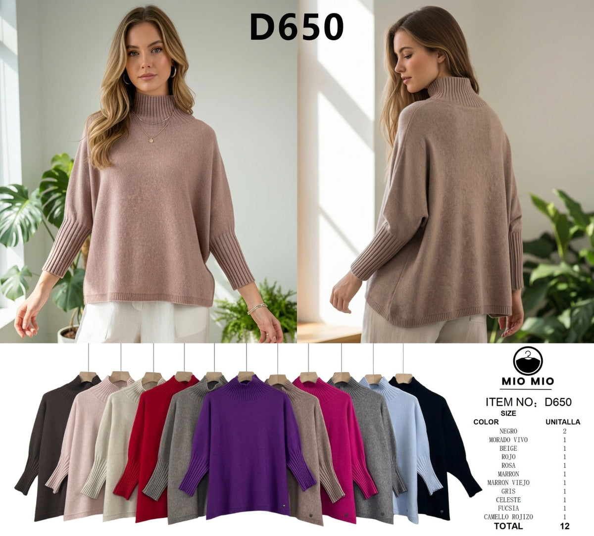 Suéter cuello alto-D650