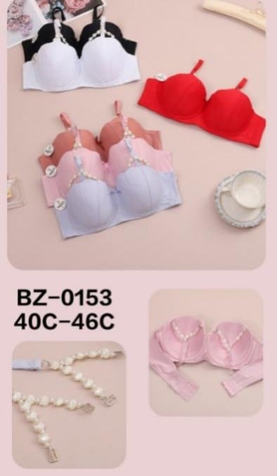 Sujetador con tirantes de perlas-BZ-0153