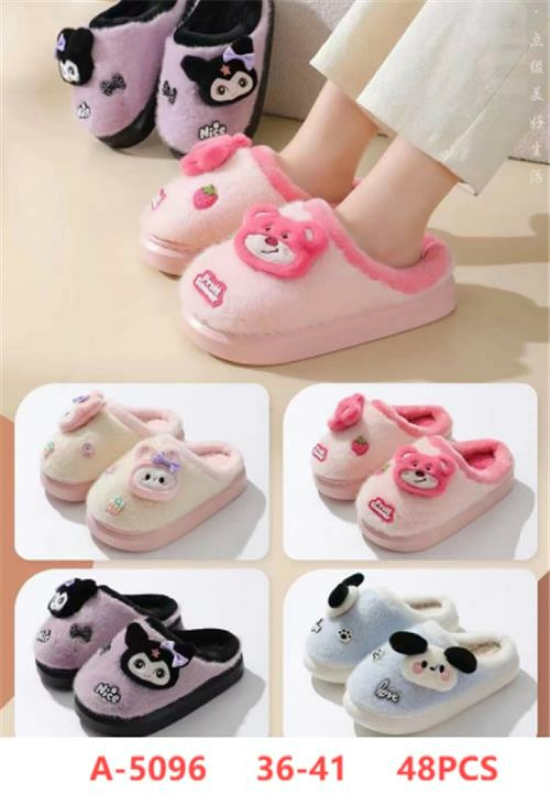 Pantuflas con personajes-A-5096