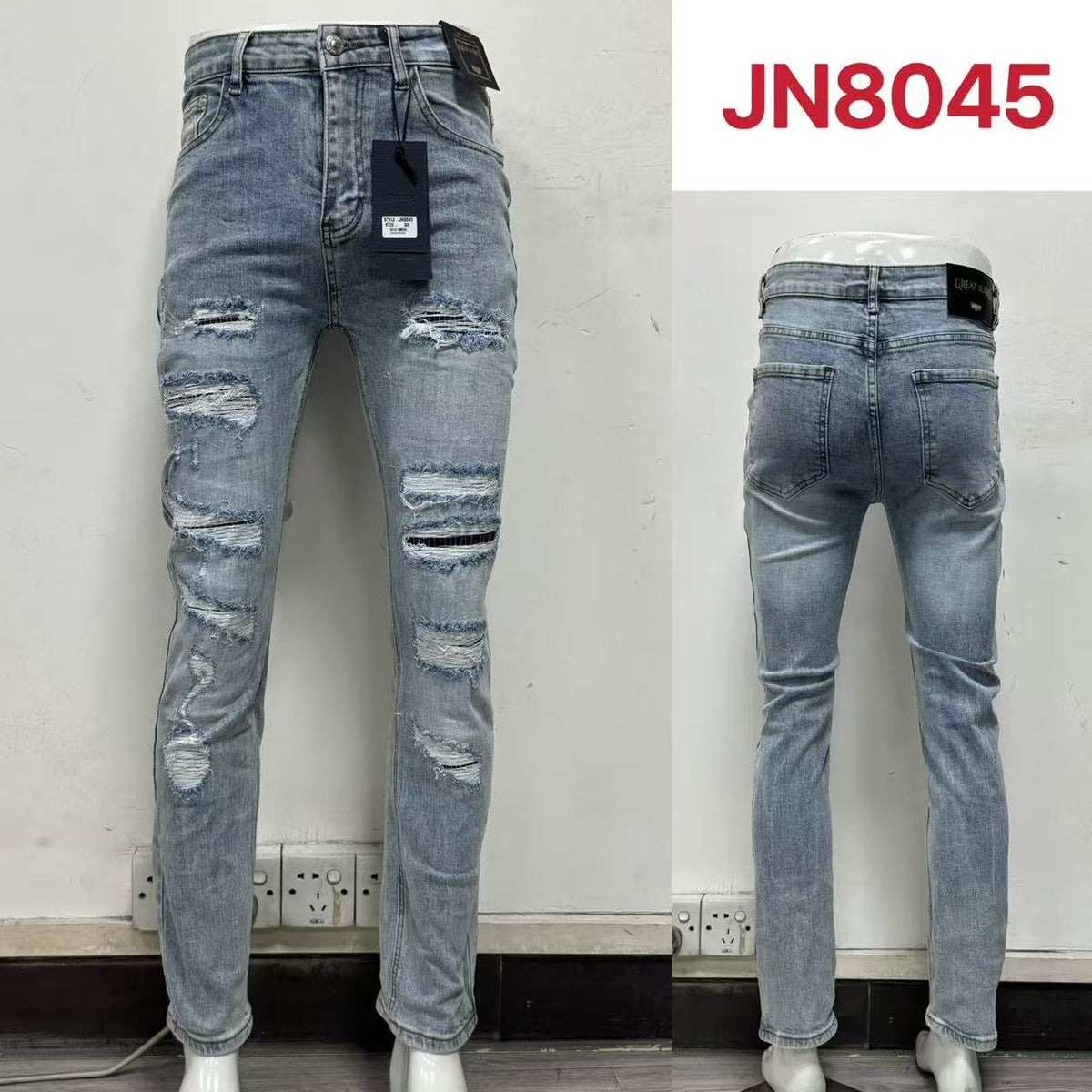 Jeans con roturas-JN8045
