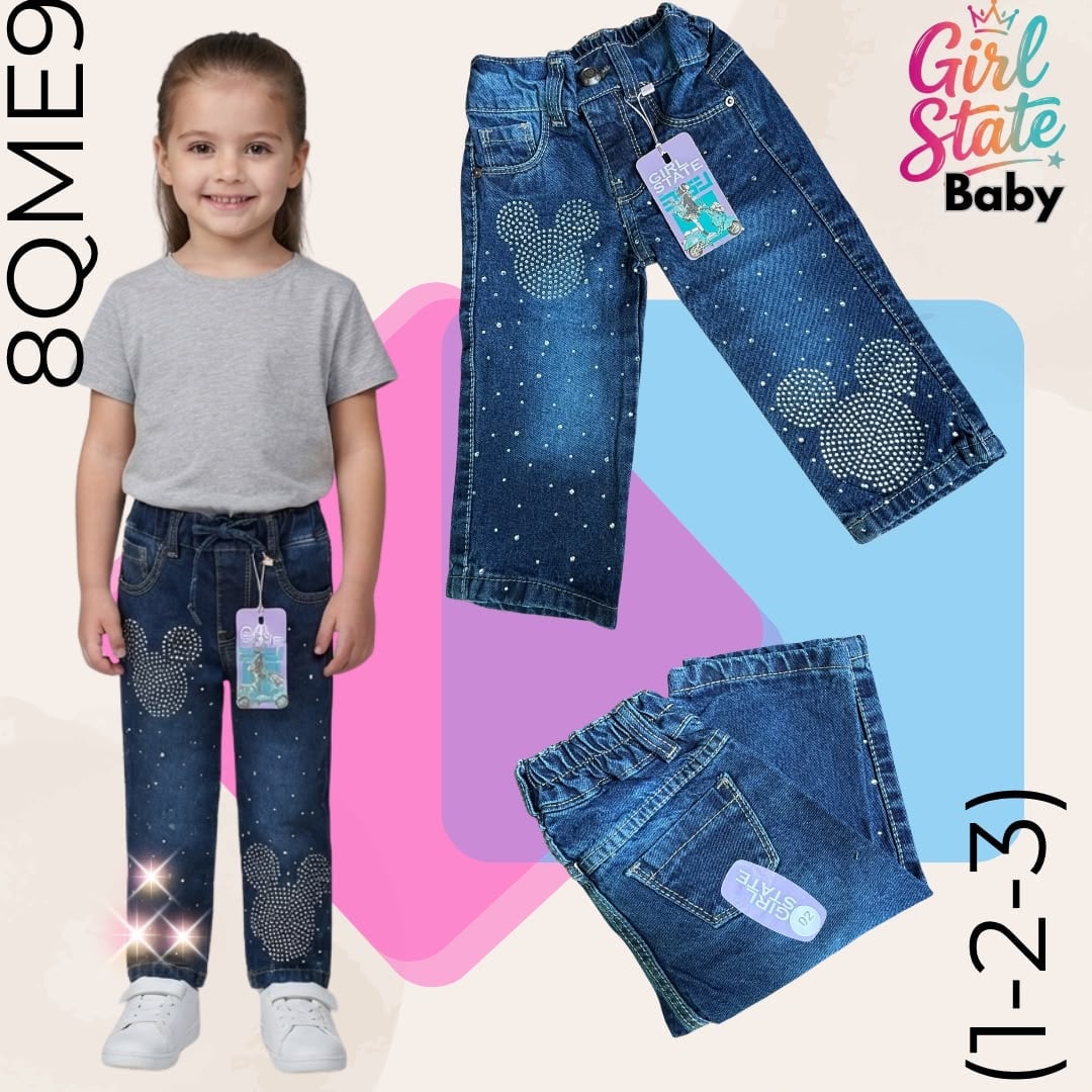 Pantalón de mezclilla con pedrería-8QME9