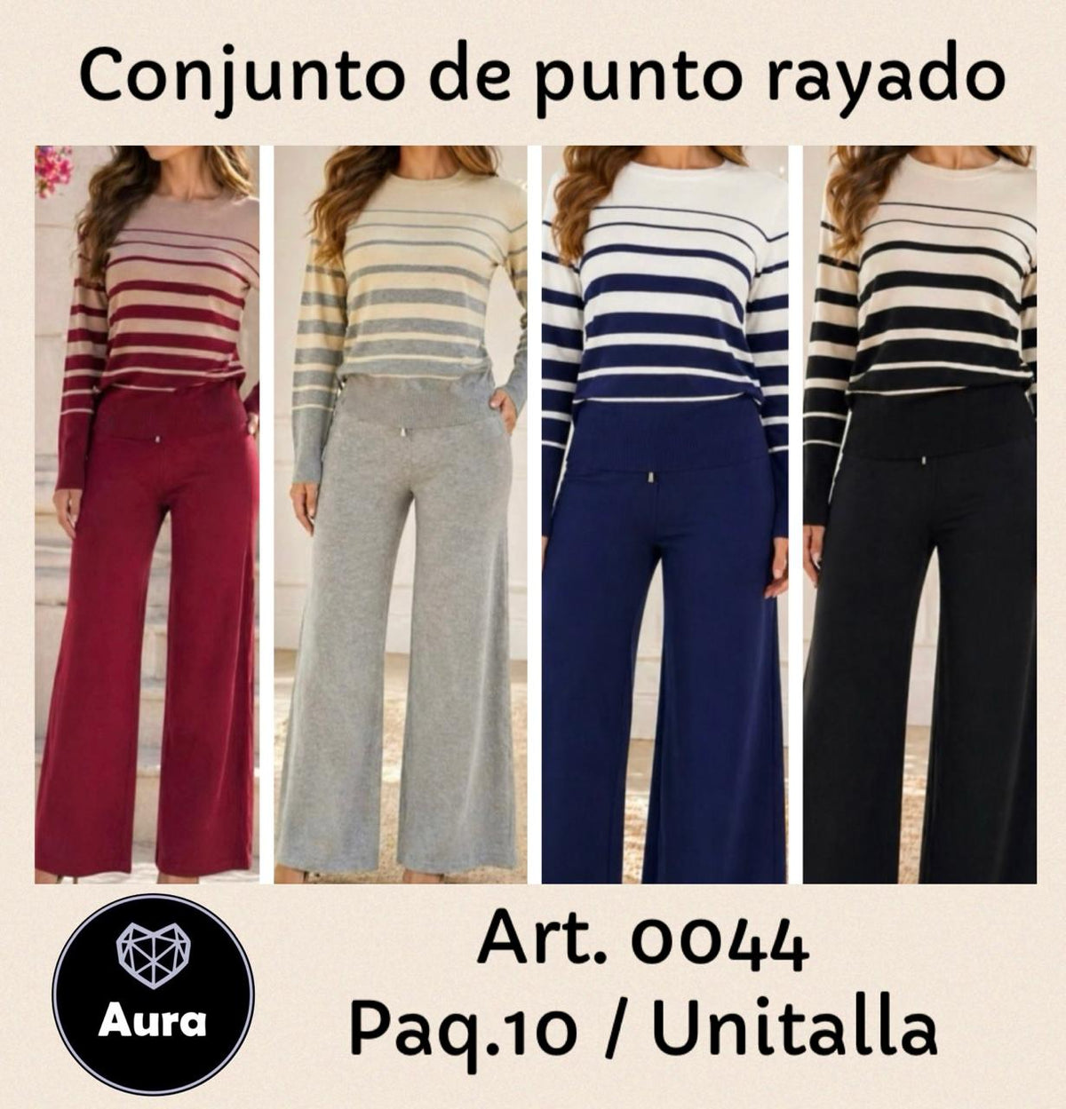Conjunto de punto rayado-0044