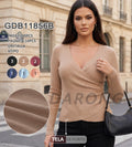 Blusa cruzada de punto-GDB11856B