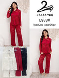 Conjunto de camisa y pantalón de encaje-L933#