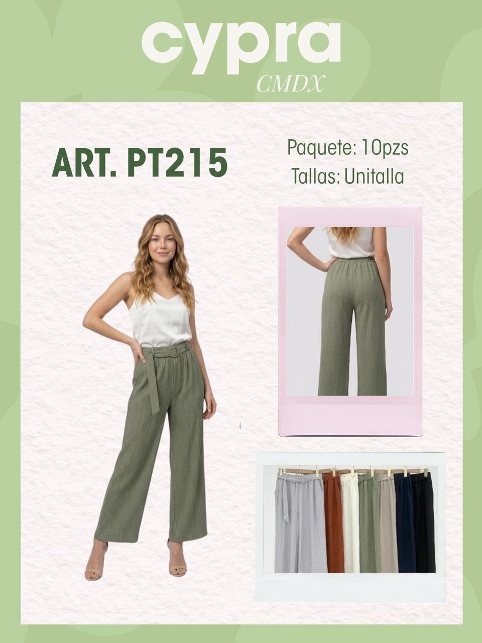 Pantalones con cinturón-PT215