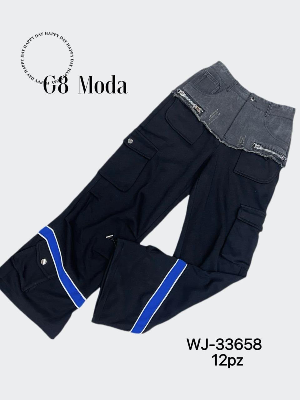 Pantalón tipo cargo-WJ-33658