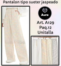 Pantalón tipo suéter jaspeado-AURBOT-A129