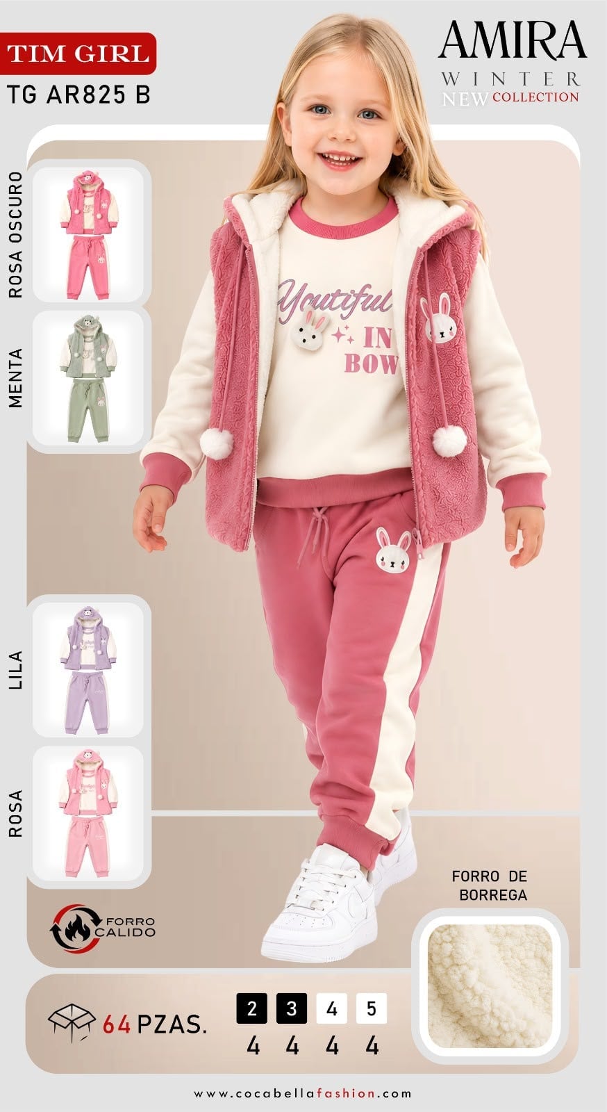 Conjunto de invierno con forro de borrega-TG AR825 B