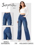 Jeans cargo-W-PD6076-1