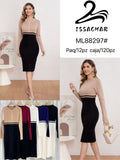 Vestido de punto con cierre-ML88297#