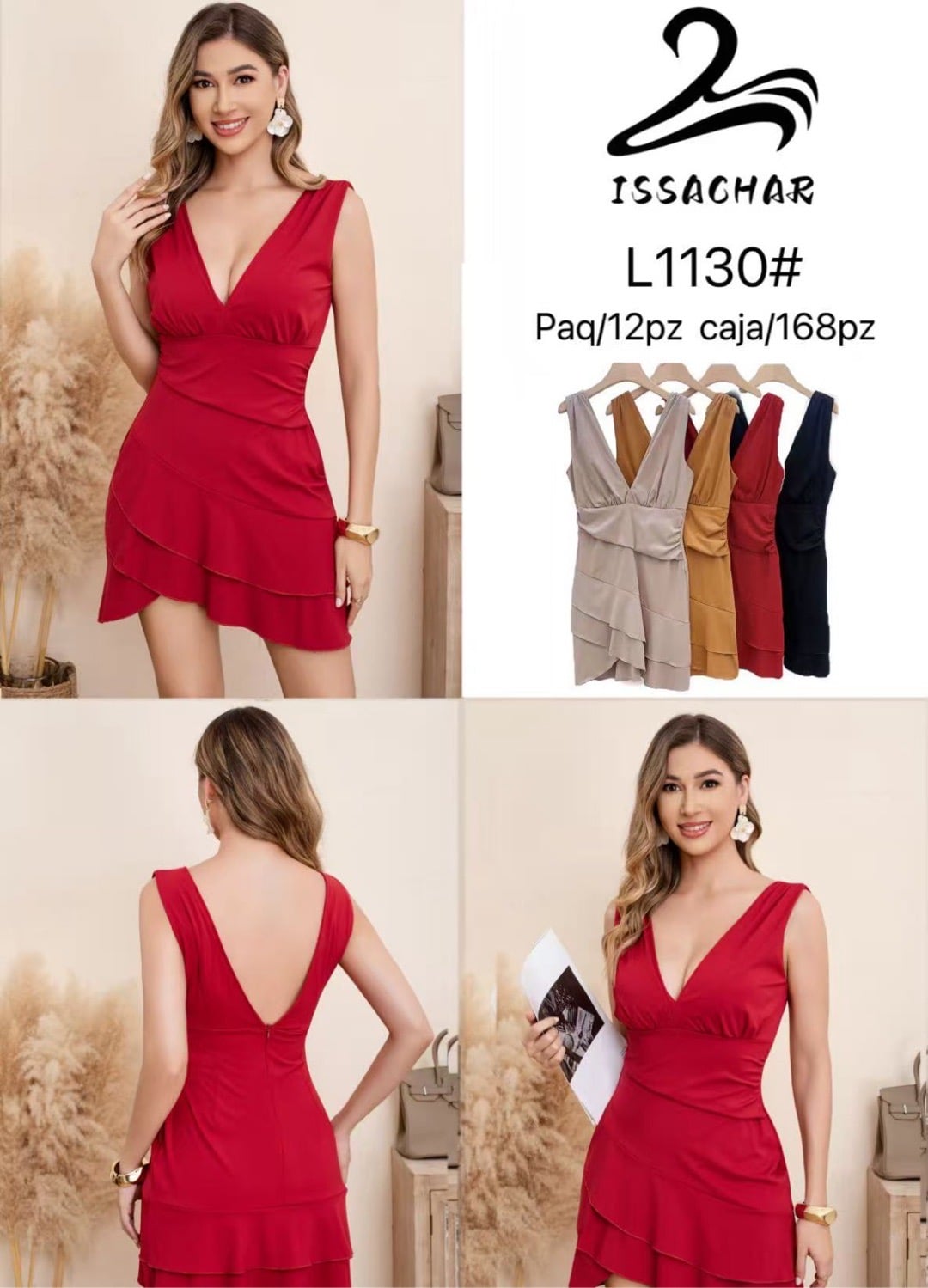 Vestido con olanes-L1130#
