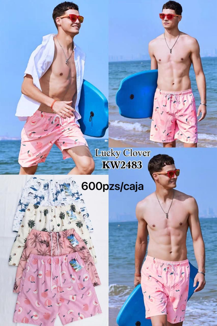 Bañadores bermudas con estampado-KW2483