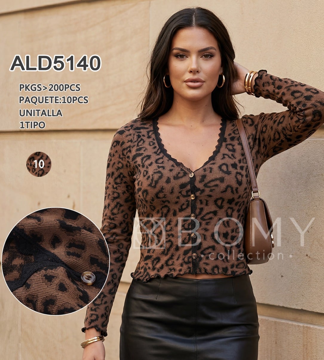 Cardigan estampado animal print-ALD5140