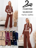 Conjunto de top con cierre y pantalón-ML88232#