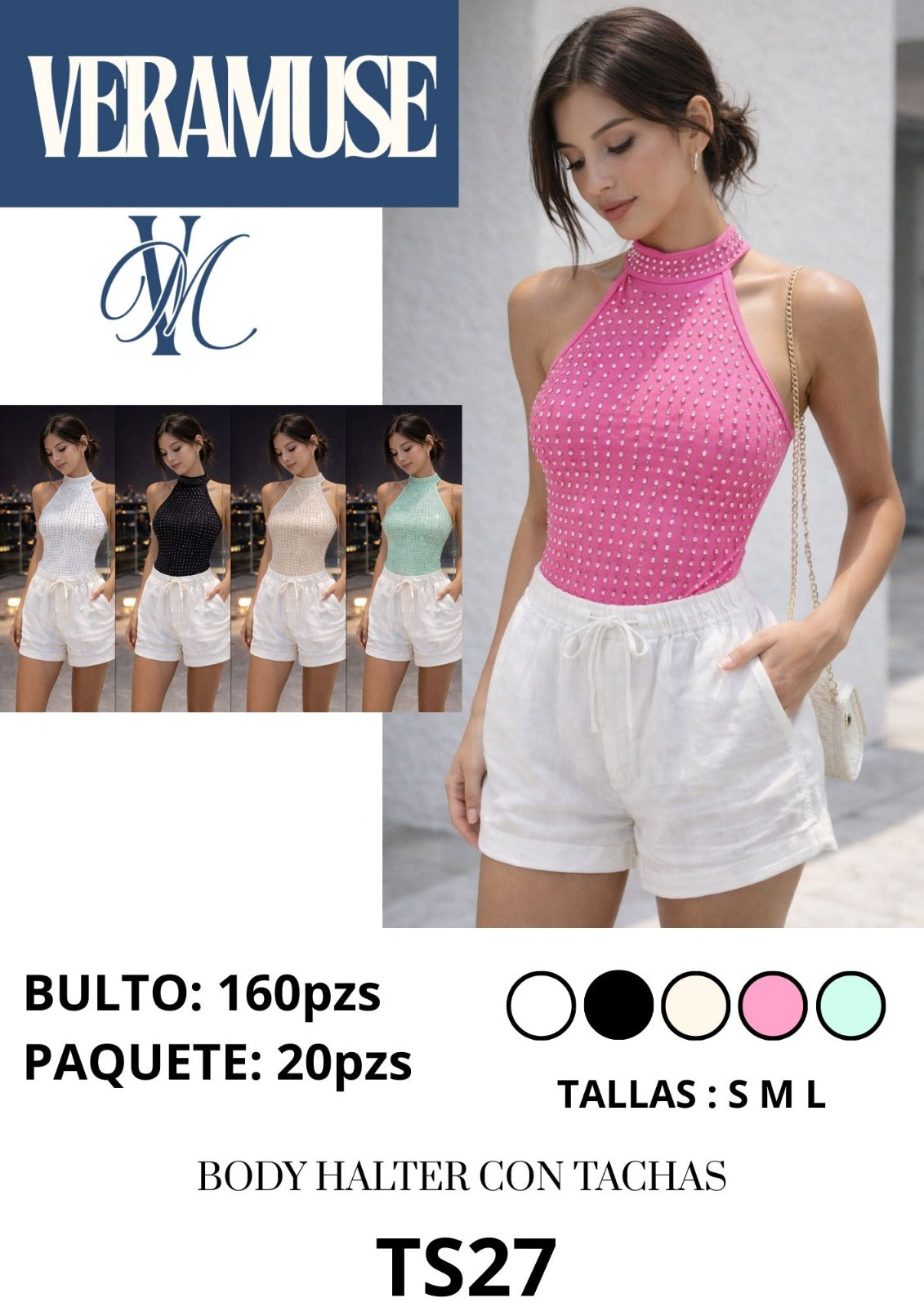 Body Halter con Tachas-TS27