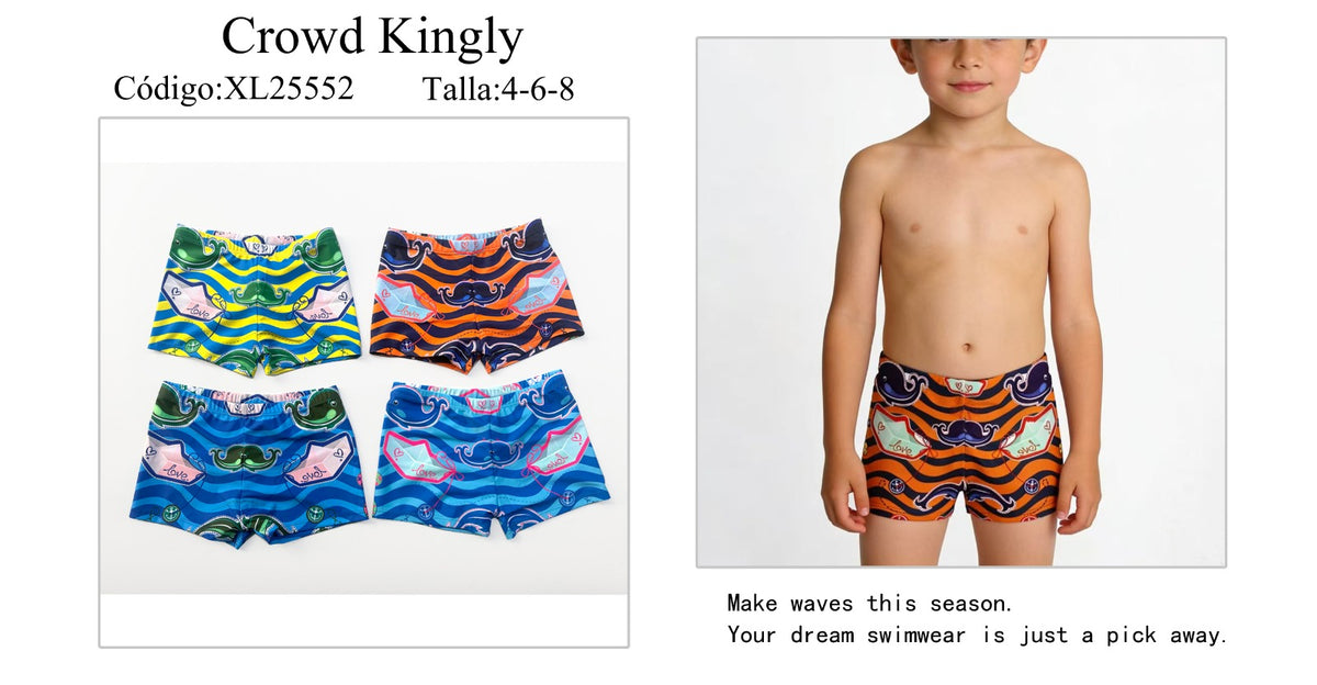 Bóxers de baño estampados para niño-XL25552