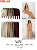 Conjunto de suéter con cierre y pantalón-KL3192-PC