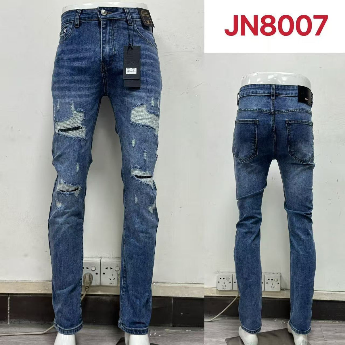 Jeans con roturas-JN8007