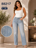 Jeans con detalle de pedrería-88217
