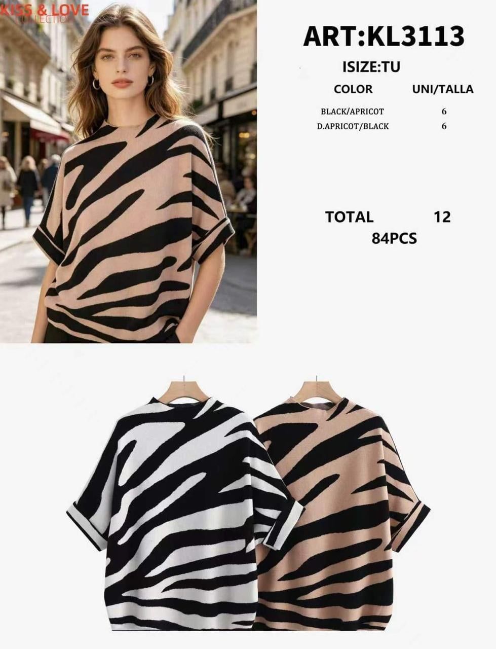 Suéter estampado cebra-KL3113