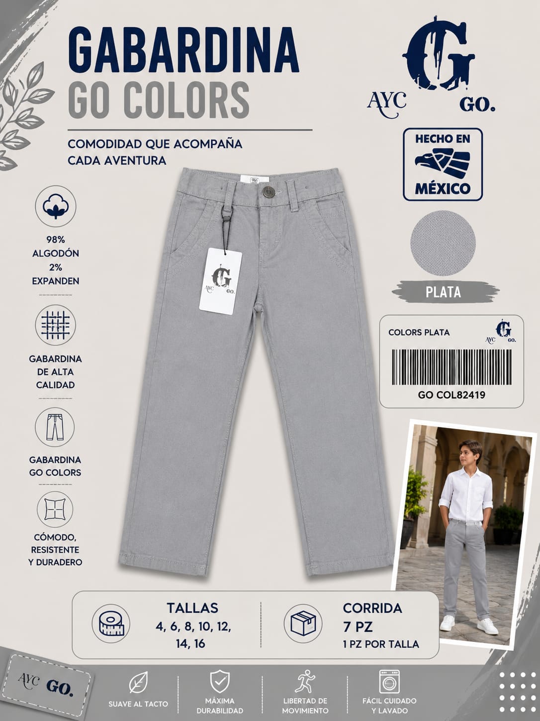 Gabardina Go Colors-GO COL82419