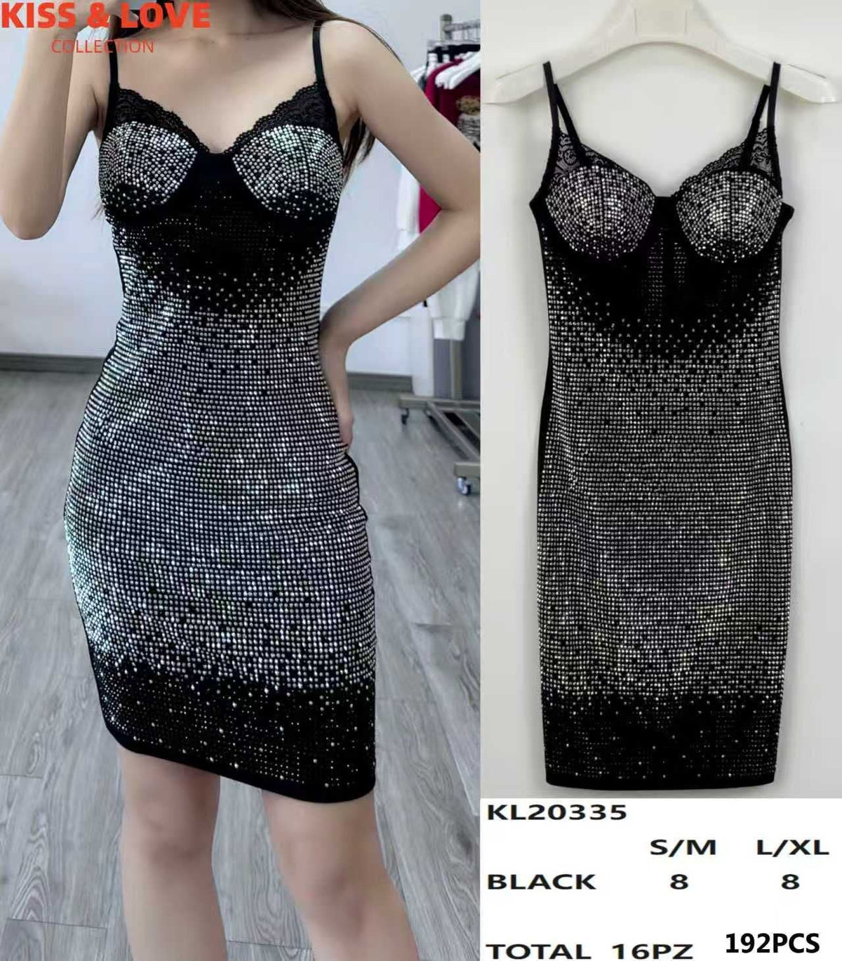Vestido con pedrería-KL20335